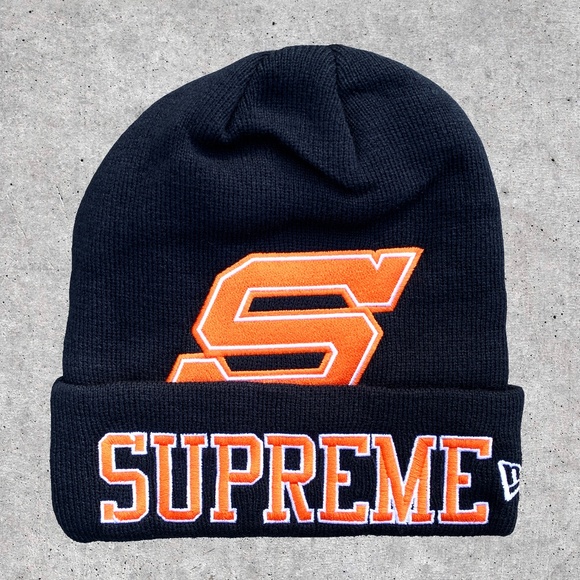 supreme x new era beanie